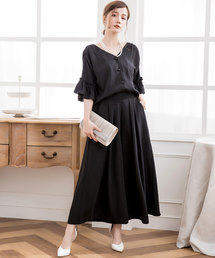 DRESS STAR | パンツドレス2WAY仕様ブラウス&ワイドパンツセットアップドレスパーティードレス(ドレス)