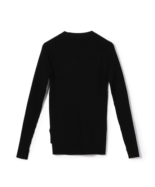 ESTNATION（エストネーション）の「ESTNATION / Vネックリブカーディガン（カーディガン/ボレロ・レディース・ライトベージュ/ブラック/ブラウン/オフホワイト/イエロー・38）」の6枚目の写真