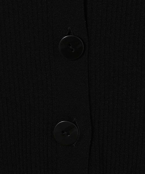 ESTNATION（エストネーション）の「ESTNATION / Vネックリブカーディガン（カーディガン/ボレロ・レディース・ライトベージュ/ブラック/ブラウン/オフホワイト/イエロー・38）」の7枚目の写真