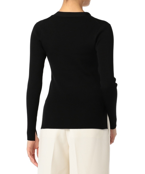 ESTNATION（エストネーション）の「ESTNATION / Vネックリブカーディガン（カーディガン/ボレロ・レディース・ライトベージュ/ブラック/ブラウン/オフホワイト/イエロー・38）」の10枚目の写真