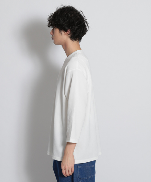 niko and...(ニコアンド)の「ワッフル7分袖Tシャツ(Tシャツ/カットソー・メンズ・ホワイト/ベージュ/ネイビー/ピンク・MEDIUM/LARGE)」の10枚目の写真