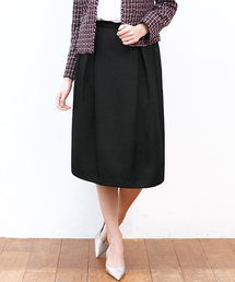 カルゼ生地フレアシルエットビジネススカート