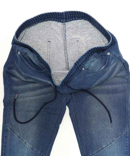 おしゃれスタ(オシャレスタ)の「ジャージーデニムバイカーデザインパンツ(KU)(その他パンツ・メンズ・サックスブルー/ブルー・LL/L/M/S)」の13枚目の写真
