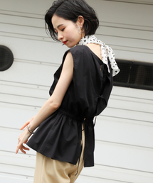 LOWRYS FARM | バックリボンノースリーブ　837383(シャツ/ブラウス)