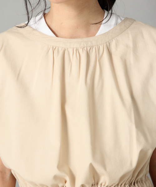 LOWRYS FARM（ローリーズファーム）の「バックリボンノースリーブ　837383（シャツ/ブラウス・レディース・ブラック/ベージュ/ブラウン・FREE）」の6枚目の写真