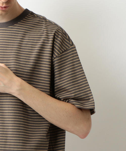 Steven Alan（スティーブンアラン）の「＜Steven Alan＞ LIGHT HI-DENS BORDER SHORT SLEEVE TEE-BOX /Tシャツ（Tシャツ/カットソー・メンズ・ダークブラウン/ベージュ/グレー・SMALL/MEDIUM/LARGE/X-LARGE）」の13枚目の写真