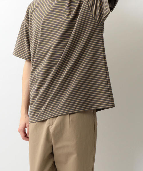 Steven Alan（スティーブンアラン）の「＜Steven Alan＞ LIGHT HI-DENS BORDER SHORT SLEEVE TEE-BOX /Tシャツ（Tシャツ/カットソー・メンズ・ダークブラウン/ベージュ/グレー・SMALL/MEDIUM/LARGE/X-LARGE）」の14枚目の写真