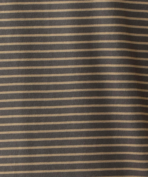 Steven Alan（スティーブンアラン）の「＜Steven Alan＞ LIGHT HI-DENS BORDER SHORT SLEEVE TEE-BOX /Tシャツ（Tシャツ/カットソー・メンズ・ダークブラウン/ベージュ/グレー・SMALL/MEDIUM/LARGE/X-LARGE）」の15枚目の写真