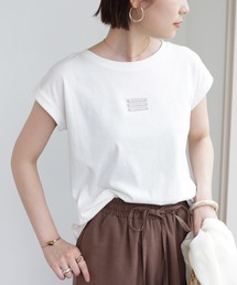 ボックスロゴ刺繍フレンチスリーブTシャツ