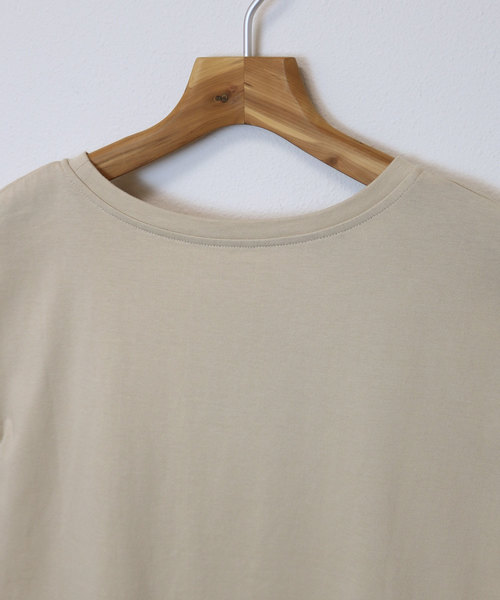 andme(アンドミー)の「ボックスロゴ刺繍フレンチスリーブTシャツ(Tシャツ/カットソー・レディース・ブラック/オフホワイト/ベージュ/ブラウン系その他・M)」の12枚目の写真