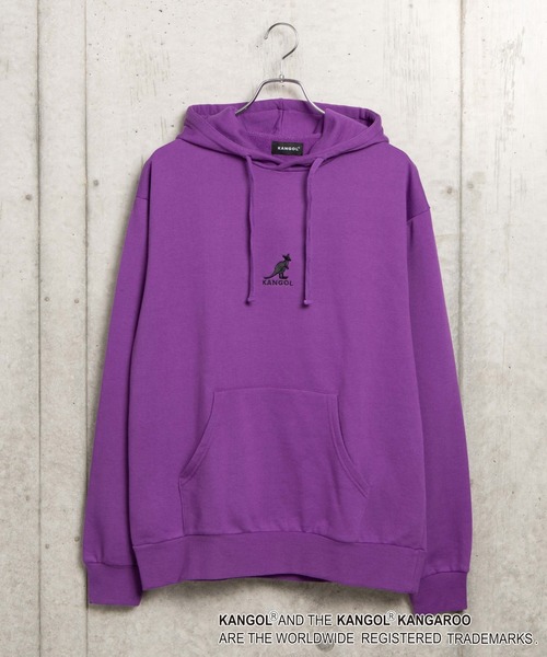 KANGOL（カンゴール）の「∴WEGO/【WEB限定カラーあり】KANGOL別注【裏毛】ビッグシルエットプルパーカー（パーカー・メンズ・ブラウン/ブラック/ベージュ/マスタード/ホワイト/ネイビー/カーキ/パープル/ライトベージュ・MEDIUM/LARGE）」の8枚目の写真