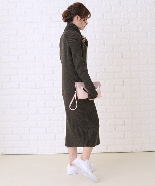 Lace Ladies(レースレディース)の「ハイネックリブニットロングワンピース(ワンピース・レディース・ブラック/ベージュ/ブラウン/グレー・FREE)」の17枚目の写真