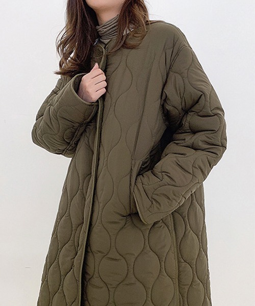 chuclla（チュクラ）の「【chuclla】【2019AW】キルティングコート ロングコート chw900（その他アウター・レディース・グレイッシュベージュ/カーキ/オフホワイト・FREE）」の5枚目の写真