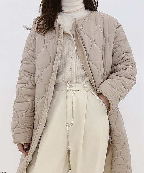 chuclla（チュクラ）の「【chuclla】【2019AW】キルティングコート ロングコート chw900（その他アウター・レディース・グレイッシュベージュ/カーキ/オフホワイト・FREE）」の12枚目の写真