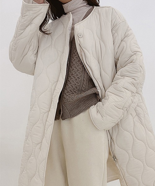 chuclla（チュクラ）の「【chuclla】【2019AW】キルティングコート ロングコート chw900（その他アウター・レディース・グレイッシュベージュ/カーキ/オフホワイト・FREE）」の15枚目の写真