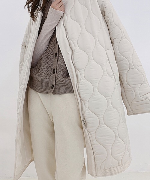 chuclla（チュクラ）の「【chuclla】【2019AW】キルティングコート ロングコート chw900（その他アウター・レディース・グレイッシュベージュ/カーキ/オフホワイト・FREE）」の16枚目の写真