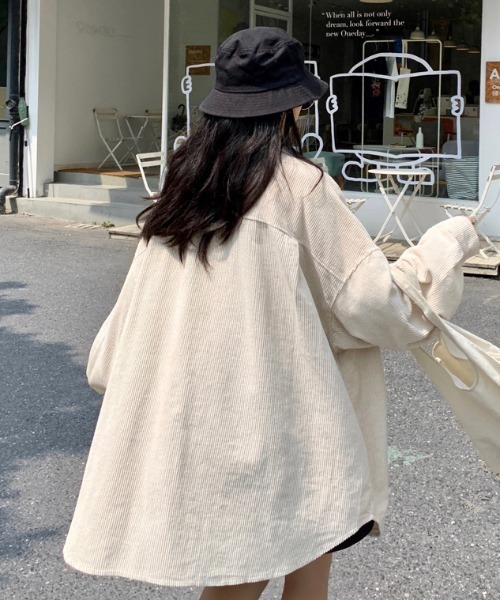 MANGROVE（マングローブ）の「【MANGROVE SELECT】オーバーサイズコーデュロイジャケット（カバーオール・レディース・ブラック/ナチュラル・FREE）」の16枚目の写真