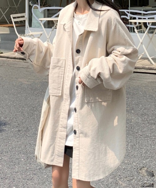 MANGROVE（マングローブ）の「【MANGROVE SELECT】オーバーサイズコーデュロイジャケット（カバーオール・レディース・ブラック/ナチュラル・FREE）」の12枚目の写真