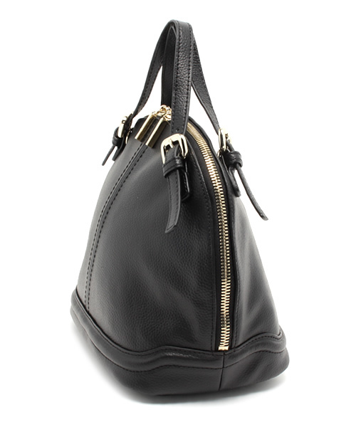 ROSE BUD（ローズバッド）の「S779 LEATHER ROUND HANDBAG（ハンドバッグ・レディース・ブラック/イエロー・ONE SIZE）」の4枚目の写真