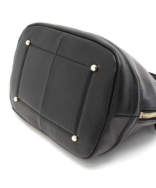 ROSE BUD（ローズバッド）の「S779 LEATHER ROUND HANDBAG（ハンドバッグ・レディース・ブラック/イエロー・ONE SIZE）」の8枚目の写真