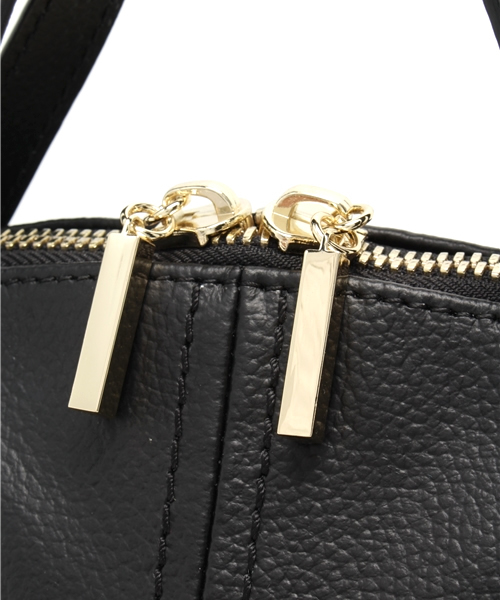 ROSE BUD（ローズバッド）の「S779 LEATHER ROUND HANDBAG（ハンドバッグ・レディース・ブラック/イエロー・ONE SIZE）」の6枚目の写真