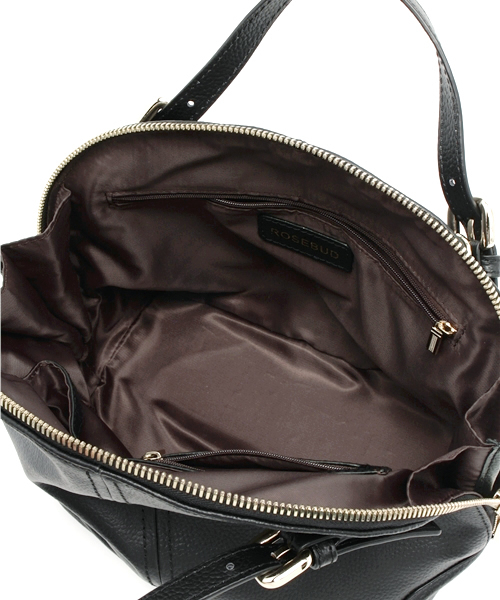 ROSE BUD（ローズバッド）の「S779 LEATHER ROUND HANDBAG（ハンドバッグ・レディース・ブラック/イエロー・ONE SIZE）」の10枚目の写真