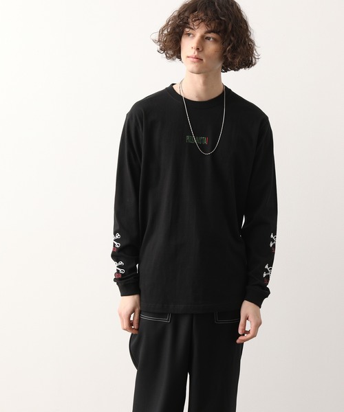 JUNRED(ジュンレッド)の「PIZZANISTA!スリーブプリントT(Tシャツ/カットソー・メンズ・ホワイト/ブラック・M/L)」の5枚目の写真