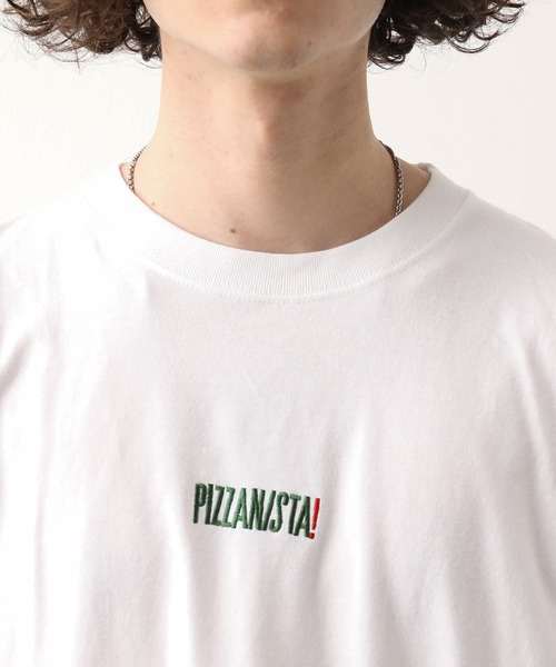 JUNRED(ジュンレッド)の「PIZZANISTA!スリーブプリントT(Tシャツ/カットソー・メンズ・ホワイト/ブラック・M/L)」の11枚目の写真