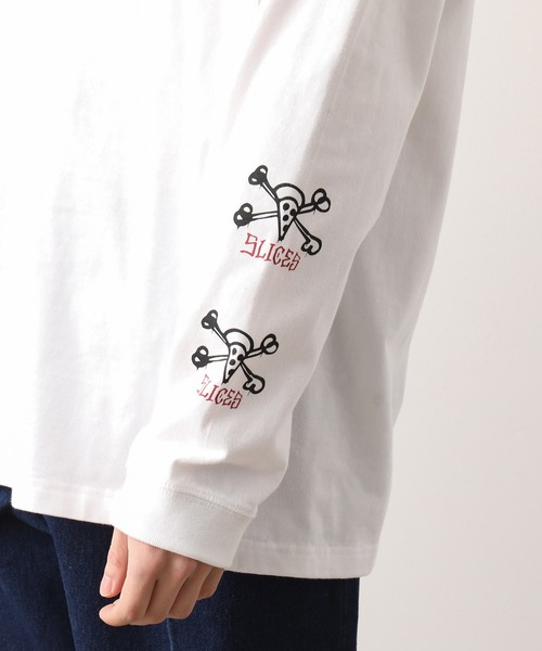 JUNRED(ジュンレッド)の「PIZZANISTA!スリーブプリントT(Tシャツ/カットソー・メンズ・ホワイト/ブラック・M/L)」の12枚目の写真