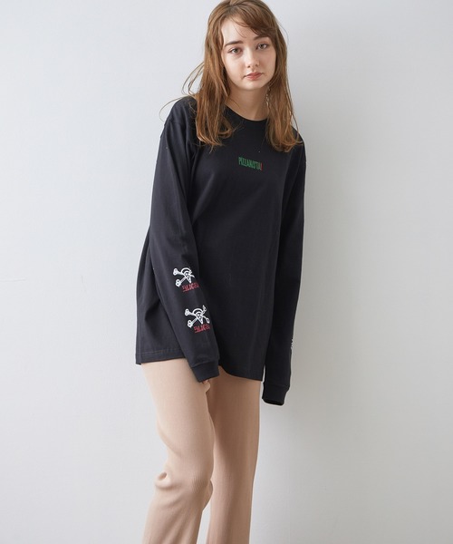 JUNRED(ジュンレッド)の「PIZZANISTA!スリーブプリントT(Tシャツ/カットソー・メンズ・ホワイト/ブラック・M/L)」の15枚目の写真