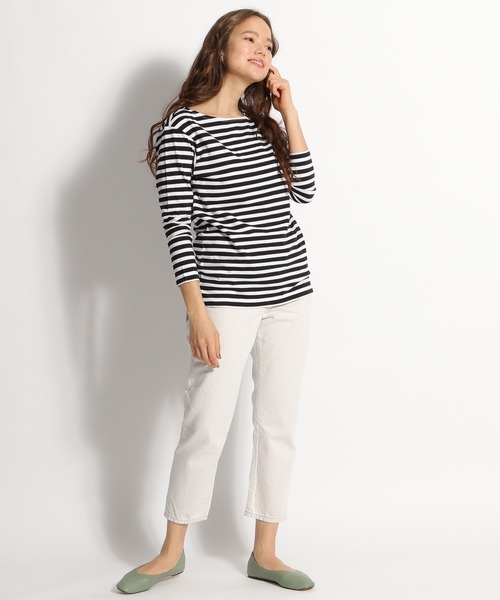 niko and...（ニコアンド）の「インドオーガニックボートネックロンT（Tシャツ/カットソー・レディース・ブラック/ベージュ/カーキ・MEDIUM/LARGE）」の18枚目の写真