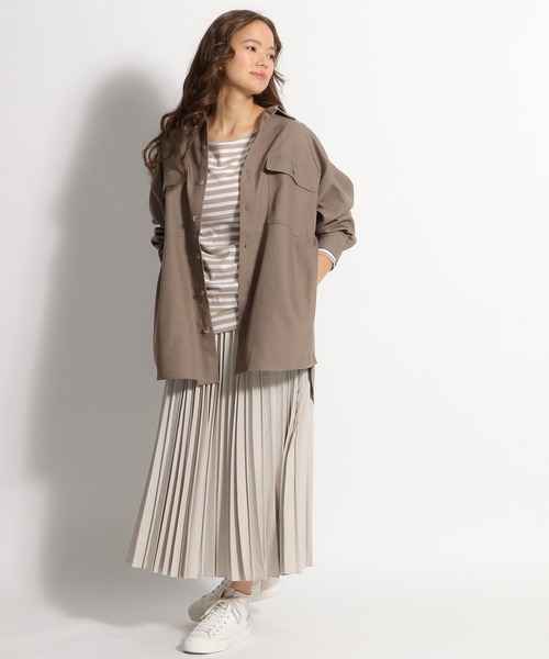 niko and...（ニコアンド）の「インドオーガニックボートネックロンT（Tシャツ/カットソー・レディース・ブラック/ベージュ/カーキ・MEDIUM/LARGE）」の10枚目の写真