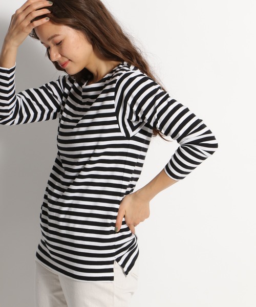 niko and...（ニコアンド）の「インドオーガニックボートネックロンT（Tシャツ/カットソー・レディース・ブラック/ベージュ/カーキ・MEDIUM/LARGE）」の20枚目の写真