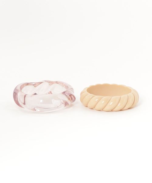 WEGO（ウィゴー）の「WEGO/【2点セット】クリアバングル（バングル/リストバンド・レディース・その他1/その他2・FREE）」の2枚目の写真