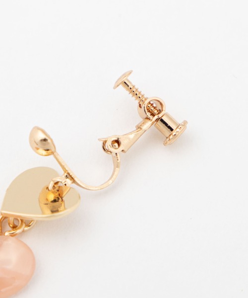 WEGO（ウィゴー）の「WEGO/ハートメタルイヤリング（イヤリング・レディース・ブルー/ピンク/ブラウン/ホワイト/ワイン・FREE）」の7枚目の写真