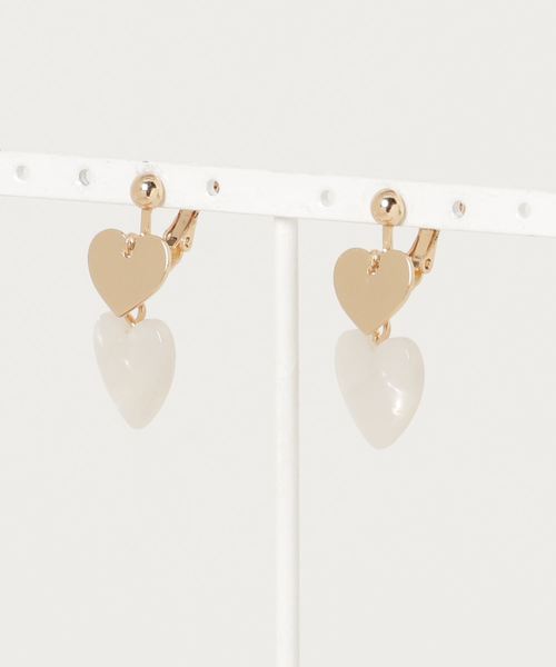 WEGO（ウィゴー）の「WEGO/ハートメタルイヤリング（イヤリング・レディース・ブルー/ピンク/ブラウン/ホワイト/ワイン・FREE）」の9枚目の写真