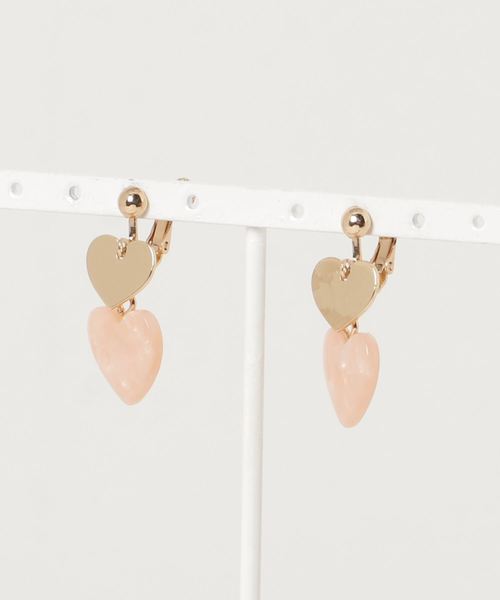 WEGO（ウィゴー）の「WEGO/ハートメタルイヤリング（イヤリング・レディース・ブルー/ピンク/ブラウン/ホワイト/ワイン・FREE）」の12枚目の写真