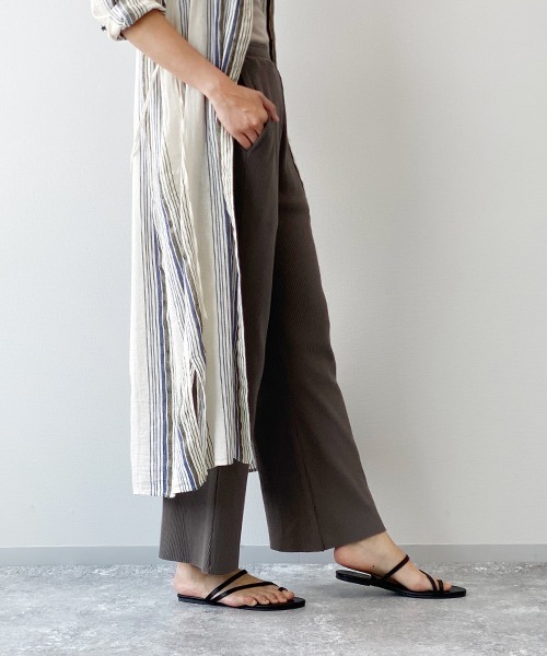 LAKOLE(ラコレ)の「セルフカットソリッドリブパンツ / LAKOLE(その他パンツ・レディース・ブラウン系その他/ブラック/ブラウン・MEDIUM/SMALL)」の16枚目の写真