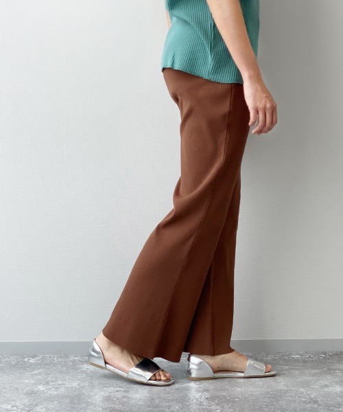 LAKOLE(ラコレ)の「セルフカットソリッドリブパンツ / LAKOLE(その他パンツ・レディース・ブラウン系その他/ブラック/ブラウン・MEDIUM/SMALL)」の13枚目の写真