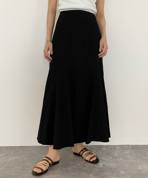 PAGEBOY（ページボーイ）の「リネンレーヨンマーメイドスカート（スカート・レディース・ライトグレー/ブラック/パープル/カーキ・FREE）」の8枚目の写真