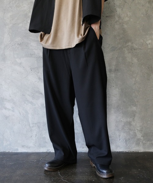 ASTRONOMY（アストロノミー）の「セットアップ ポリトロストレッチ半袖ビックポケットジップシャツ＆ワイドパンツ（シャツ/ブラウス・メンズ・ブラック/スモークグレー/ネイビー/ブラウン/ベージュ/サックスブルー・XL/S/M/L）」の14枚目の写真