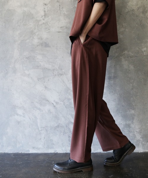 ASTRONOMY（アストロノミー）の「セットアップ ポリトロストレッチ半袖ビックポケットジップシャツ＆ワイドパンツ（シャツ/ブラウス・メンズ・ブラック/スモークグレー/ネイビー/ブラウン/ベージュ/サックスブルー・XL/S/M/L）」の7枚目の写真