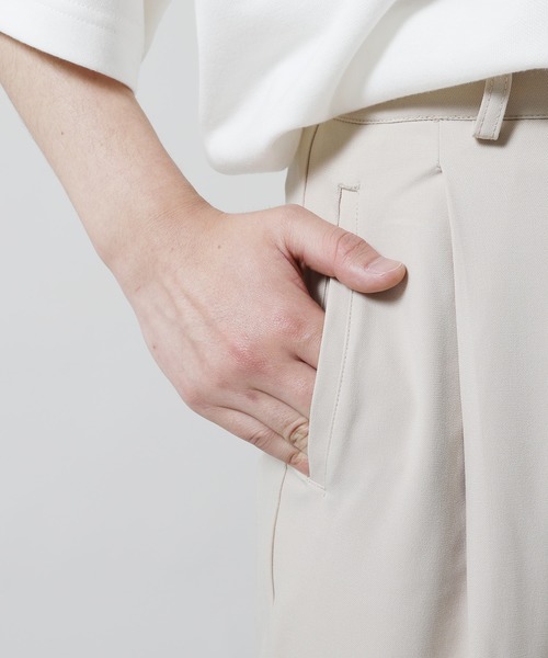 ASTRONOMY（アストロノミー）の「セットアップ ポリトロストレッチ半袖ビックポケットジップシャツ＆ワイドパンツ（シャツ/ブラウス・メンズ・ブラック/スモークグレー/ネイビー/ブラウン/ベージュ/サックスブルー・XL/S/M/L）」の9枚目の写真