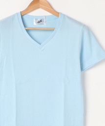 【Bl】サーマル半袖VネックTシャツ