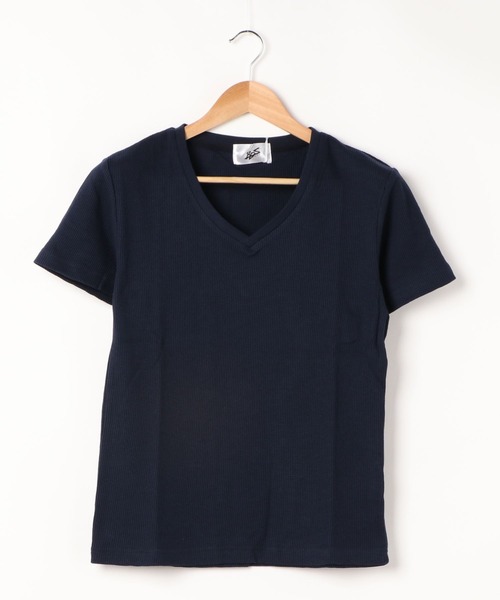ARCHIVER(アーカイバ)の「【Bl】サーマル半袖VネックTシャツ(Tシャツ/カットソー・レディース・ブラック/サックスブルー/ピンク/ホワイト/ネイビー/グレー/カーキ・MEDIUM/LARGE/X-LARGE)」の12枚目の写真