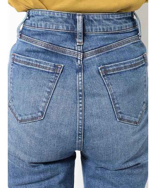 EMODA(エモダ)の「アシンメトリーフィットジャストウエストフレアジーンズ(デニムパンツ・レディース・グレー/ブルー・SMALL/MEDIUM/X-SMALL)」の19枚目の写真