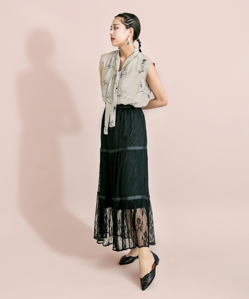 セール】ブラックテープチュールスカート（スカート）｜MILLION CARATS  