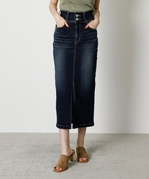 AZUL by moussy | HIGH WAIST SLIT DENIM SKIRT/ハイウエストスリットデニムスカート(デニムスカート)