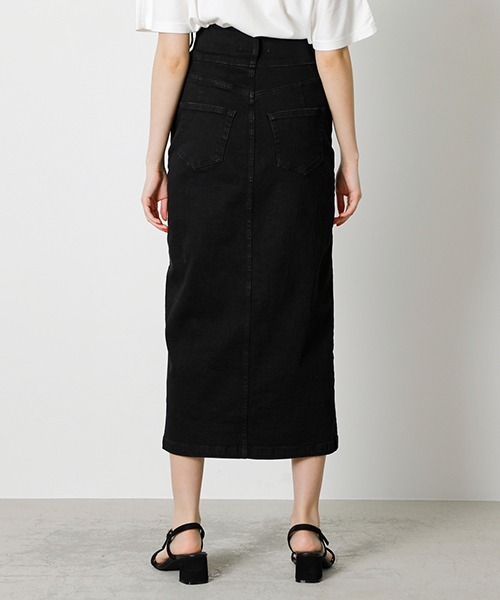 HIGH WAIST SLIT DENIM SKIRT/ハイウエストスリットデニム