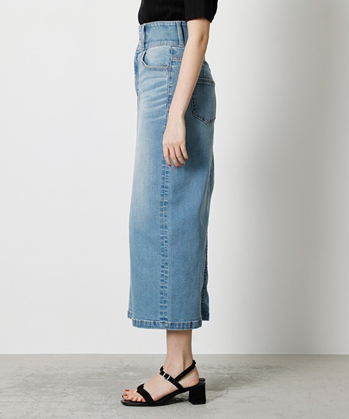 HIGH WAIST SLIT DENIM SKIRT/ハイウエストスリットデニムスカート